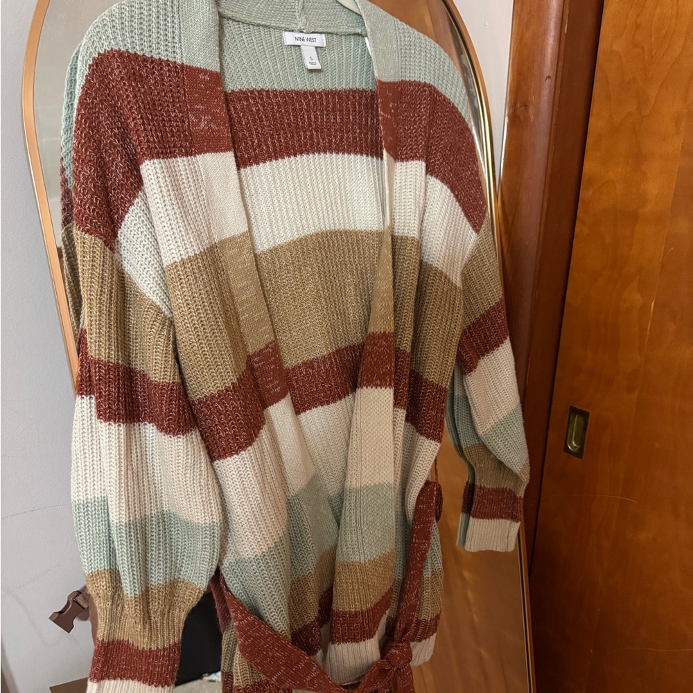 Nine West Multicolor Striped Cardigan